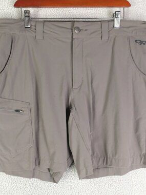 Outdoor Research Shorts Mens 36 Gray Athletic Stretch Zip Pocket Hiking OR